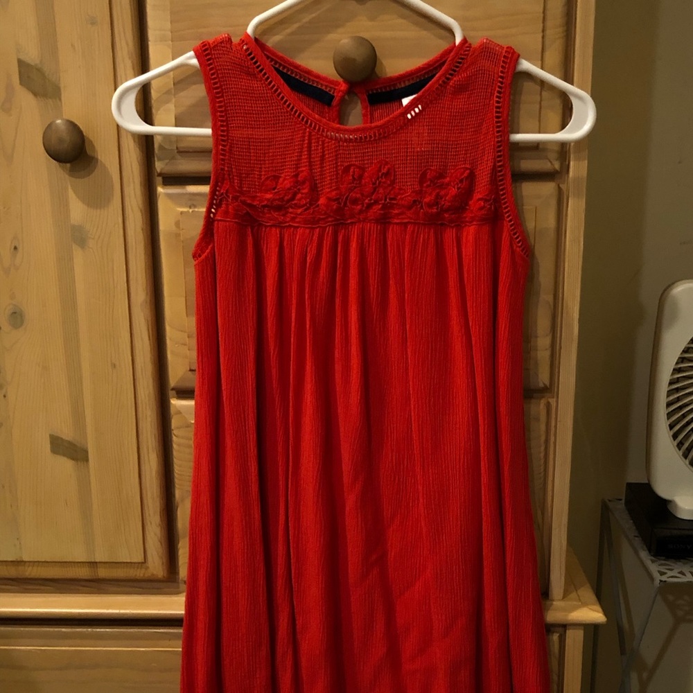 Orange Target Dress. Floral details